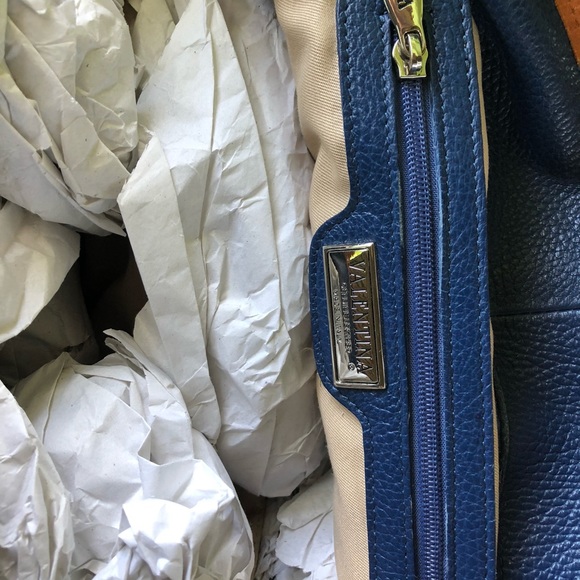 Like New Leather Valentina - Blue and Tan - Made in Italy - Picture 7 of 10